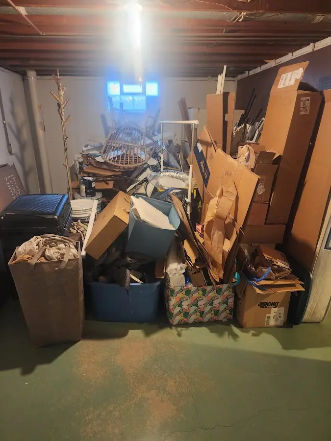 Roll-off dumpster container at job site for 6 Yard Dumpster Rental in Clewiston